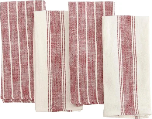 Miniatura 12 de KAF Home - Toalla de cocina natural rústica de estilo granja 100% algodón, 18 x 28 pulgadas Suave y absorbente (negro, juego de 4)