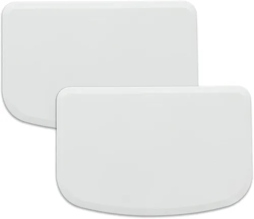Raspador de banco de plástico para hornear, 2 raspadores de cuencos blancos, raspador de masa flexible seguro para alimentos, multiusos, buen 2