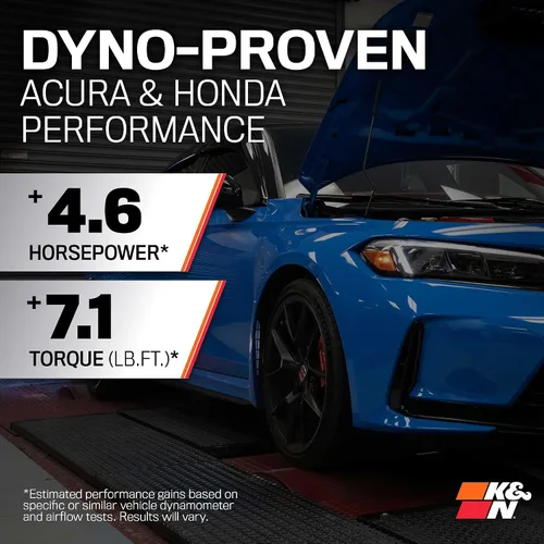 Miniatura 3 de K&N Sistema de admisión de aire frío: Filtro de aire de alto flujo, aumenta el rendimiento y la aceleración: Compatible con Acura/Honda 2023-2025