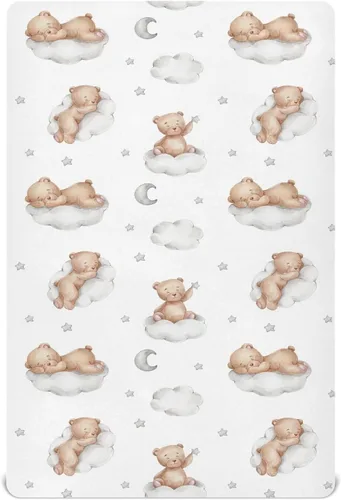 Miniatura 12 de vvfelixl Sábanas de cuna para niños y niñas, animales de granja, vacas, tréboles, transpirables, para colchón de cuna, suaves y transpirables, 39 x