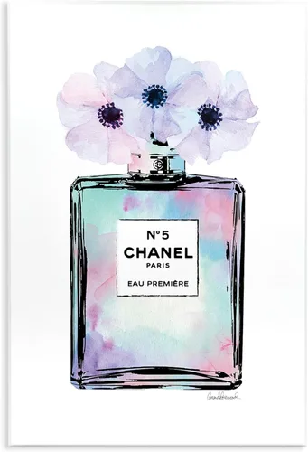 Miniatura 11 de Stupell Industries Fashioner Perfume Flower Blue Watercolor, Design by Artist Amanda Greenwood - Arte de pared, 10 x 15 pulgadas, placa de madera
