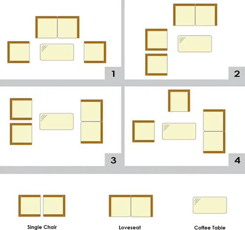 Miniatura 9 de Tangkula Juego de muebles de mimbre para patio de 4 piezas, juego de sofá y mesa Patiojoy con 4 asientos, juego de sofá de ratán al aire libre