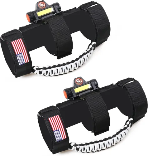 Miniatura 22 de sukemichi Manijas de agarre de la barra de rodillo para accesorios de Jeep Wrangler TJ JK JL Gladiator JT UTV ATV - Hebilla metálica de mejora