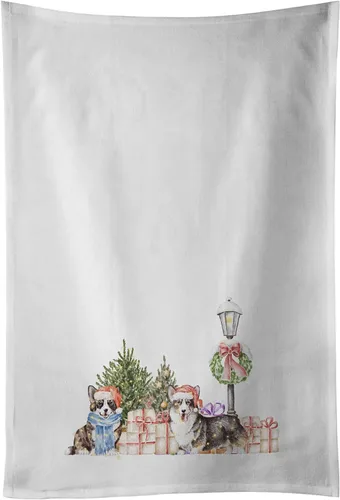 Miniatura 30 de Caroline's Treasures CK8100WTKT - Juego de 2 toallas de cocina con diseño de bulldog francés con diseño de país de las maravillas navideñas