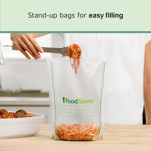 Miniatura 3 de FoodSaver Bolsas selladoras al vacío Easy Fill de 1 galón Grado comercial y reutilizables 10