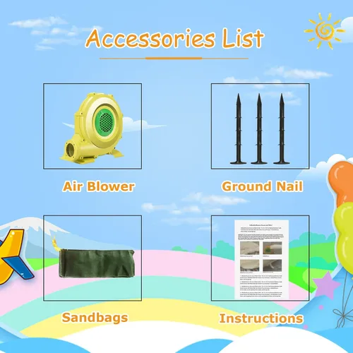 Miniatura 6 de Casa inflable negra para decoración de Halloween al aire libre, fiesta, patio, boda, castillo inflable de PVC para niños con soplador