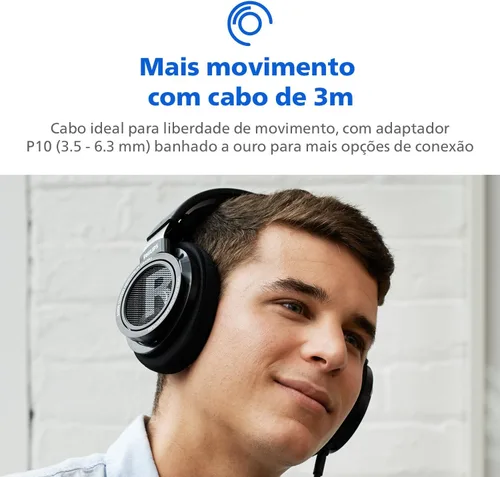 Miniatura 7 de Philips Audio SHP9500 Audífonos de precisión estéreo HiFi con orejeras (negro)