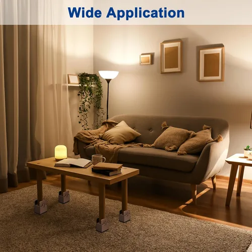 Miniatura 6 de uxcell Elevadores de cama de 2 pulgadas con abrazadera de tornillo ajustable, 4 elevadores de muebles para cama, escritorio, sofá, mesa, apto