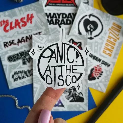 Miniatura 4 de BulbaCraft Pegatinas Punk Rock - Pegatinas de Banda para Adultos, Adhesivos Autoadhesivos e Impermeables, Pegatinas Punk Rock para Laptops