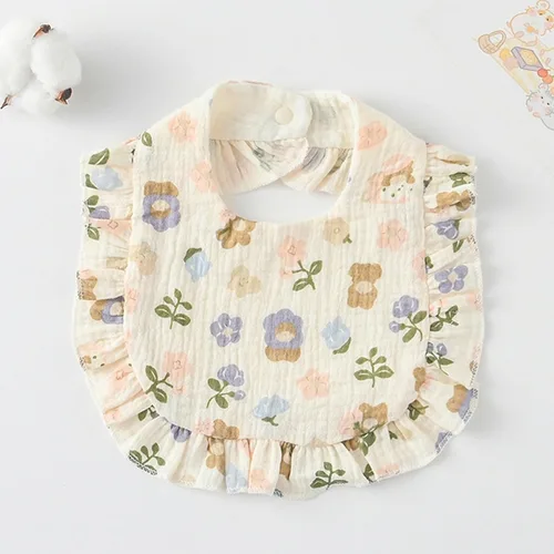 Miniatura 6 de AMAWMW Baberos de muselina unisex para niños y niñas, paquete de 6 baberos de bandana para bebé, baberos ajustables para recién nacidos para babear