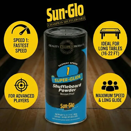 Miniatura 3 de Sun-Glo Speed #1 Super Glide - Polvo de tejo de tejo – Cera más rápida para mesas largas y profesionales – Arena para tejo de cuentas de silicona