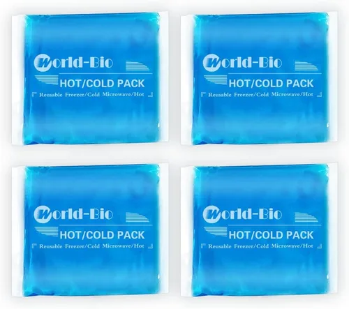 Miniatura 8 de Paquetes de hielo de gel para lesiones reutilizables - Compresa fría de gel para hombro, rodilla, espalda y cuello - Paquetes calientes y fríos