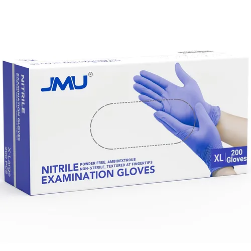 Miniatura 26 de JMU Guantes negros de nitrilo a granel mediano, caja de 1200, 3.5 mil, sin látex sin polvo