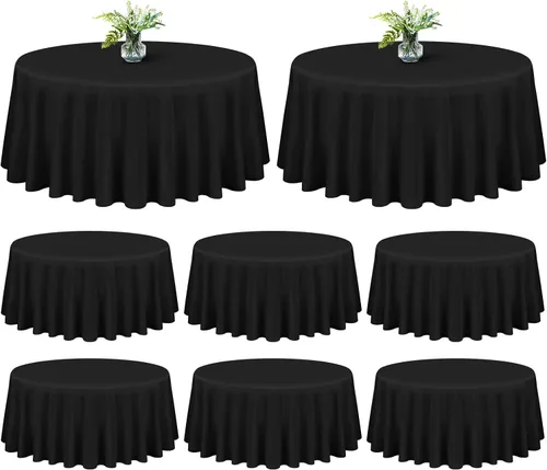 Miniatura 61 de Showgeous Paquete de 4 manteles rectangulares de poliéster de 60 x 102 pulgadas, resistentes a las arrugas, lavables, para bodas, mesas de comedor