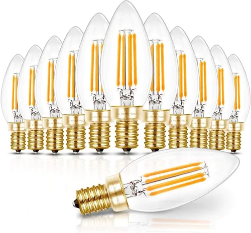Miniatura 18 de Hizashi - Focos de candelabro LED E12, B11 tipo B, regulables, equivalente a 60 W, 5,000 K, luz diurna, 90+CRI, 6 W, 550 lúmenes, certificación UL