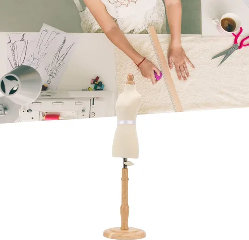 Miniatura 2 de Maniquí femenino para coser y hacer patrones, maniquí de exhibición ajustable con soporte de trípode para exhibición de ropa, tienda minorista, uso