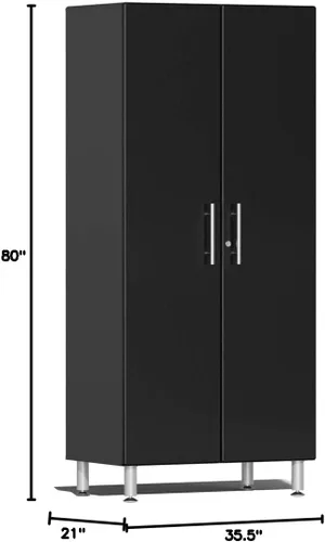 Miniatura 2 de Ulti-MATE UG21006B - Armario alto de garaje de 2 puertas en negro metálico medianoche