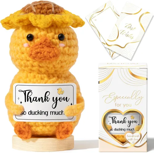 Miniatura 12 de Regalos de agradecimiento para mujeres, apoyo emocional de ganchillo, regalos administrativos para el día profesional, cesta de Pascua, regalo