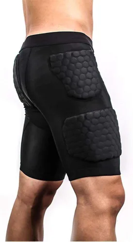 Miniatura 8 de TOUYR - Camiseta de compresión acolchada y pantalones para hombre, chaleco de entrenamiento sin mangas, camiseta y pantalón corto, costillas