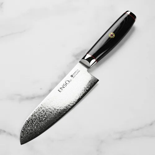 Miniatura 2 de Enso SG2 Santoku Cuchillo - Fabricado en Japón - 101 capas de acero inoxidable Damasco, 6.5 pulgadas