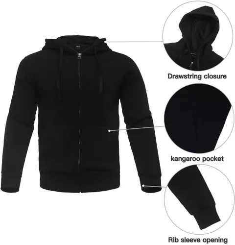 Miniatura 3 de Conjunto deportivo de forro polar con capucha para hombre, 2 piezas, conjunto casual para correr