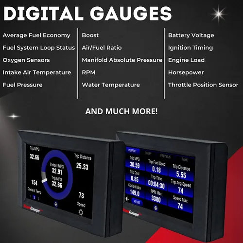 Miniatura 6 de ScanGauge 3 Todo Nuevo Lector de Código OBD2 con Pantalla Táctil, Medidores Digitales y Computadora de Viaje con Actualizaciones WiFi SG3