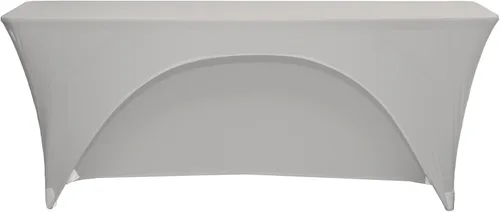 Miniatura 15 de YOUR CHAIR COVERS - Spandex de 6 pies x 18 pulgadas, mantel elástico rectangular estrecho para aula de entrenamiento con respaldo abierto - Blanco