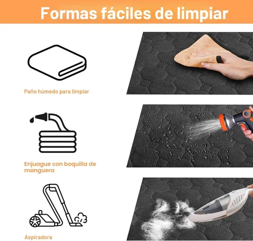 Miniatura 5 de Mancro Funda de asiento de automóvil para perro para asiento trasero, 2026 mejorada 600D, resistente, impermeable y resistente a los arañazos, Negro