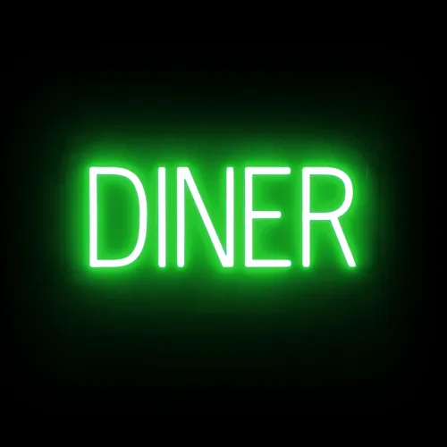 Miniatura 40 de SpellBrite HAMBURGERS Letrero para restaurantes Letreros relacionados con el comedor con aspecto de neón, luz LED roja 40.0 x 6.3 pulgadas Rojo