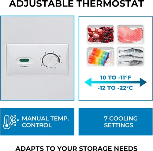 Miniatura 6 de Kenmore - Congelador profundo, 1 canasta, listo para garaje, almacenamiento de carne, drenaje frontal, Congelador para el hogar, apartamento