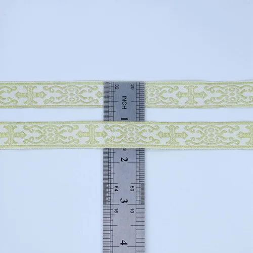 Miniatura 3 de Cinta jacquard boho de 10 yardas bordada dorada para coser, bolso hecho a mano, decoración de ropa