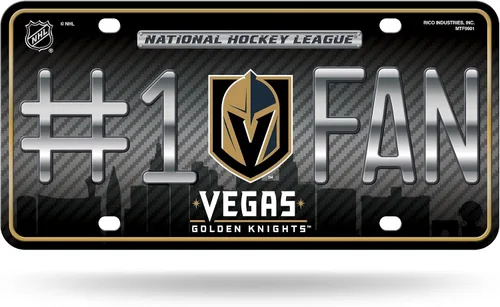 Miniatura 24 de NHL #1 - Placa de matrícula metálica para ventilador