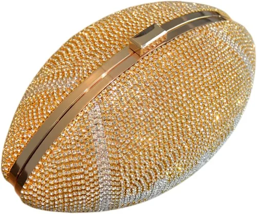 Miniatura 4 de UMREN Bolso cruzado con forma de baloncesto para mujer, con diamantes de imitación, bola redonda de cristal, bolso de mano para fiesta de boda