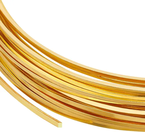 Miniatura 16 de BENECREAT Alambre de latón cuadrado de 16.4 pies – Alambre de cobre dorado medio duro calibre 15 para fabricación de joyas, cuentas y trabajo