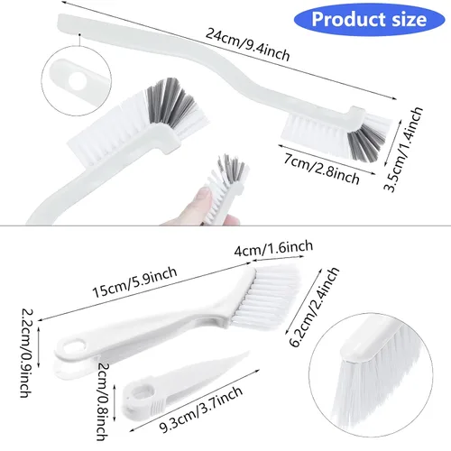 Miniatura 2 de Patelai Juego de 4 cepillos de limpieza pequeños, cepillo de limpieza para uso doméstico para limpiar botellas, fregadero, fregadero de cocina
