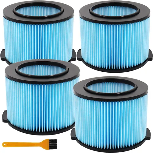 Paquete de 4 filtros de repuesto VF3500 para aspiradora húmeda y seca de 3-4.5 galones, filtros de 3 capas para WD4050, WD3050, WD4080, WD4522,