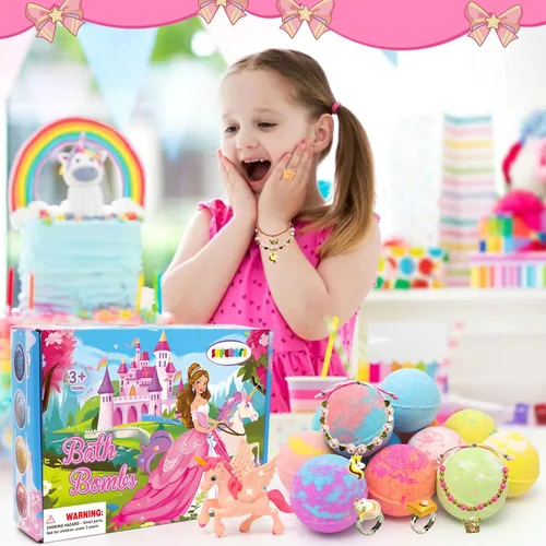 Miniatura 4 de Bombas de baño para niños con sorpresa en el interior, juguetes de princesa, bombas de baño naturales, hechas a mano, spa, bomba de baño de burbujas