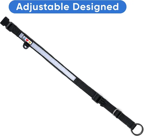 Miniatura 3 de Pawtitas Cuello ajustable reflectante para perro, Collar para perro acolchado, Negro