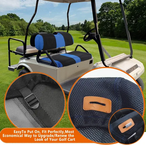 Miniatura 3 de Fundas de asiento de carrito de golf para 2 pasajeros, cubierta de asiento delantero para EZGO TXT OEM Cojín de asiento ordinario, funda de asiento