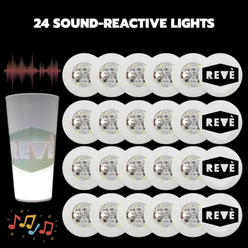 Miniatura 3 de ReVè Luces adhesivas LED reactivas con sonido – Paquete de 24