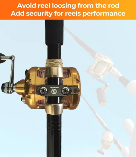 Miniatura 3 de Carrete de pesca Abrazadera de caña de pescar Carretes de pesca Piezas para Penn 20 30 50 70 International V VI Series Reel Rod Clamp Mount Aleación