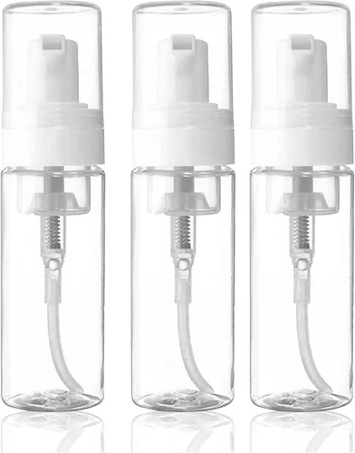 Miniatura 6 de 2 botellas dispensadoras de botellas de espuma de 7 onzas, dispensador de jabón espumoso transparente, botella vacía de viaje para dispensadores