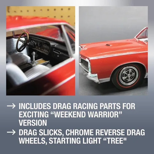 Miniatura 3 de MPC 1967 Pontiac GTO Weekend Warrior - Kit de modelo a escala 1/25 - Vehículos vintage construibles para niños y adultos