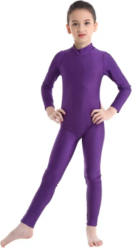 Miniatura 15 de Body de manga larga para niños y niñas, con cuello alto, cuerpo completo, leotardo de gimnasia