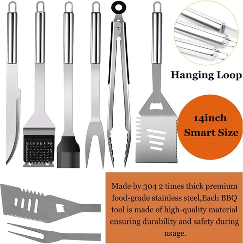 Miniatura 3 de MUJUZE - Accesorios para parrilla, regalos de barbacoa para hombres, juegos de parrilla para papá, accesorios de barbacoa con delantal para papá