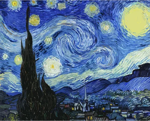 Miniatura 10 de Serie de Obras Maestras de Vincent Van Gogh Pintura por Números para Adultos de Tucocoo, Kits de Pintura por Números DIY para Adultos Principiantes