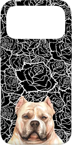 Miniatura 22 de American Bulldog Bully Dog Rose Flower Black White Pattern Case for iPhone 17