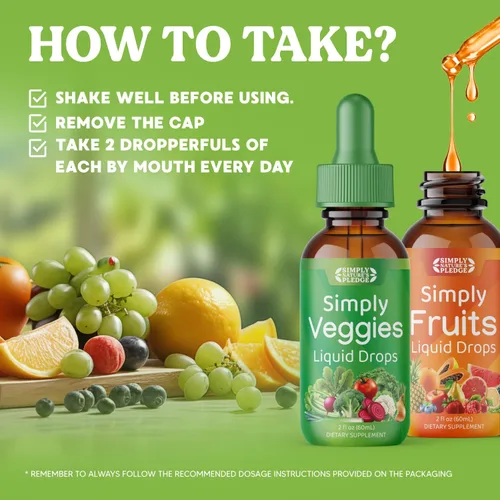 Miniatura 5 de Simply Nature's Pledge - Suplementos de frutas y verduras - Gotas líquidas - Hecho con superalimentos integrales, vitaminas y minerales empacados