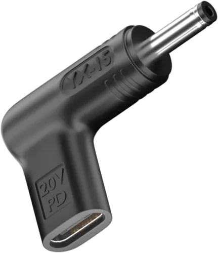 Adaptador USB tipo C a CC de 0.138 x 0.053 in, 100 W PD USB C hembra a CC macho, adaptador USB C a 0.138x0.053 in hecho para cámara IP, luces LED,