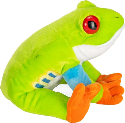 Miniatura 7 de Wild Republic Peluche de rana de árbol de ojos rojos, animal de peluche, regalo para niños, Cuddlekins de 12 pulgadas
